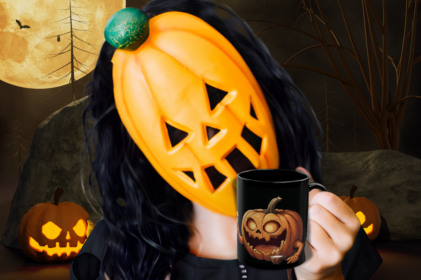 Spooky Pumpkin Mug β Cute Halloween 11 oz Coffee Cup